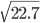 \sqrt{22.7}